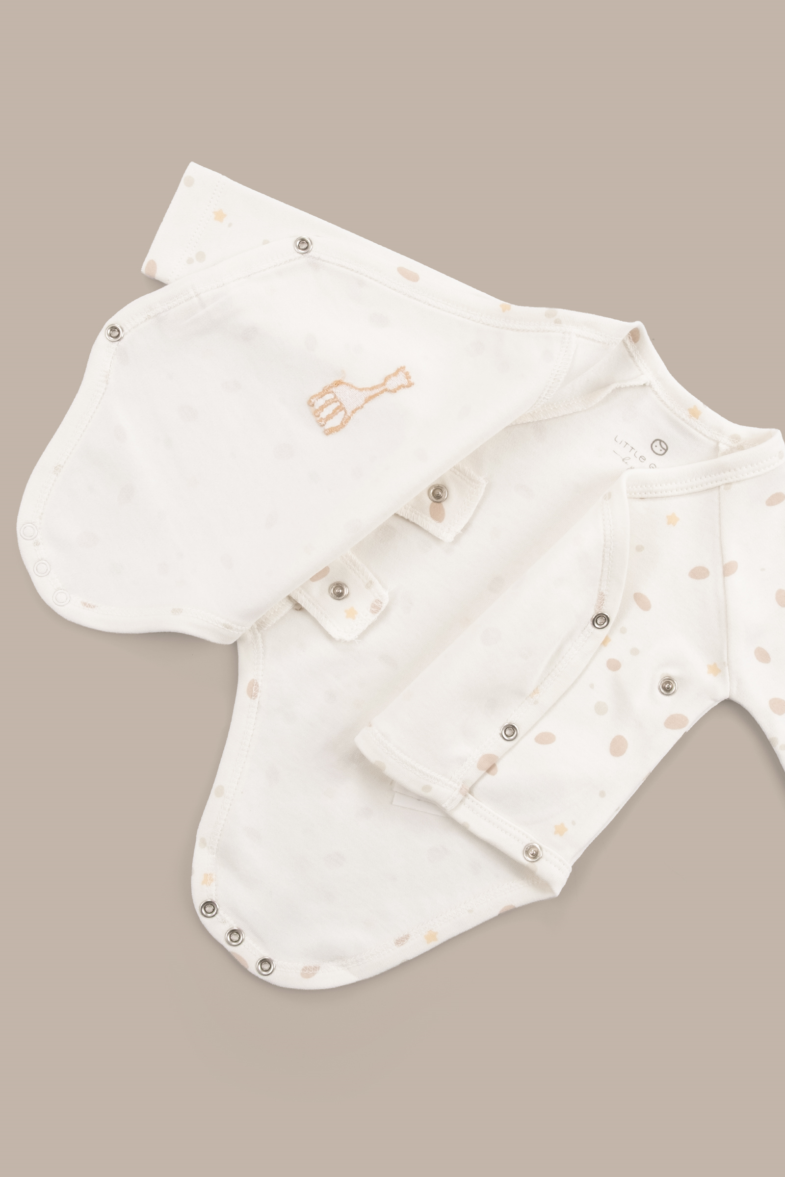 Little Gusto Organic Cotton Long Sleeve Wrap BodysuitLittle Gusto Organic Cotton Long Sleeve Wrap Bodysuit