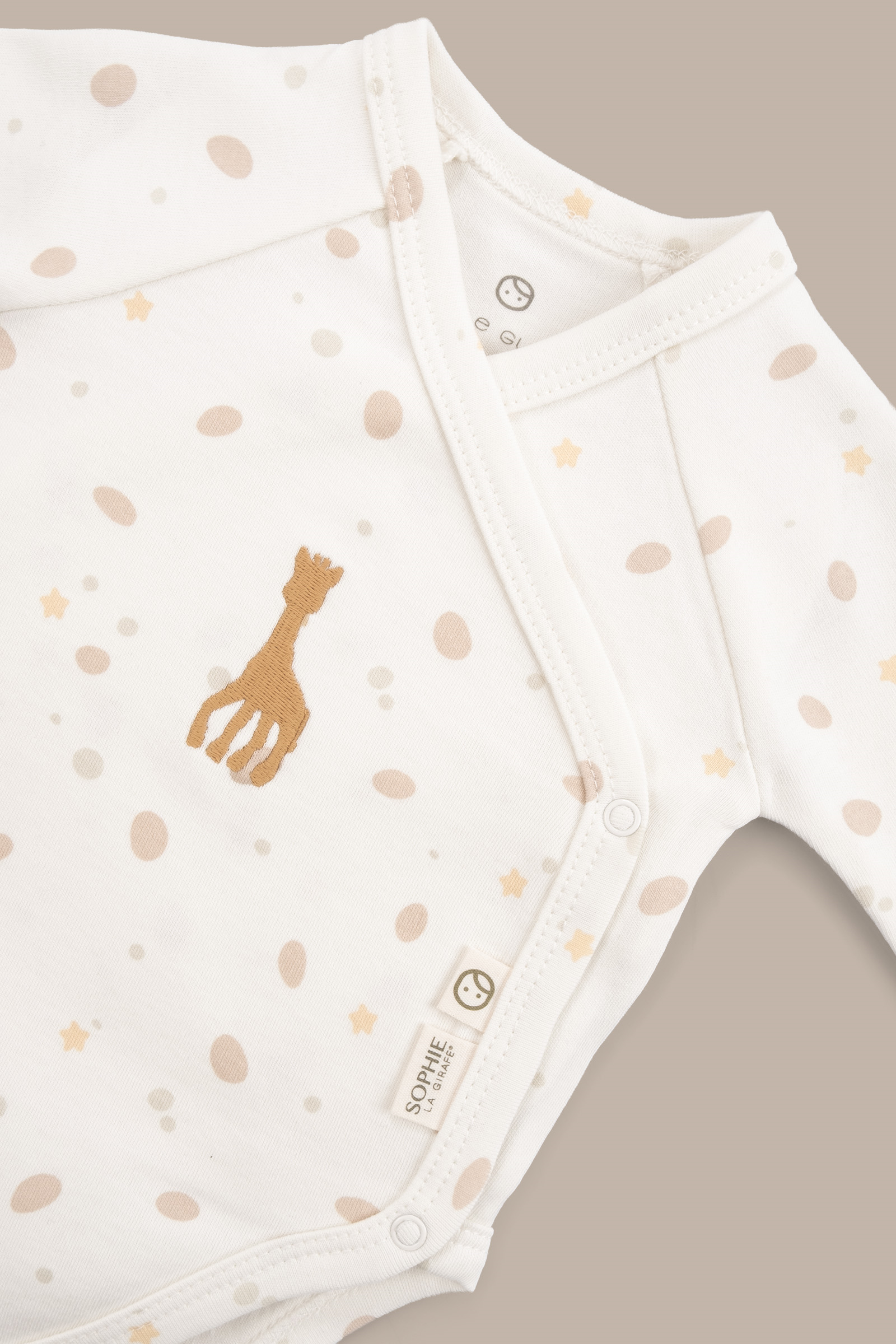 Little Gusto Organic Cotton Long Sleeve Wrap BodysuitLittle Gusto Organic Cotton Long Sleeve Wrap Bodysuit