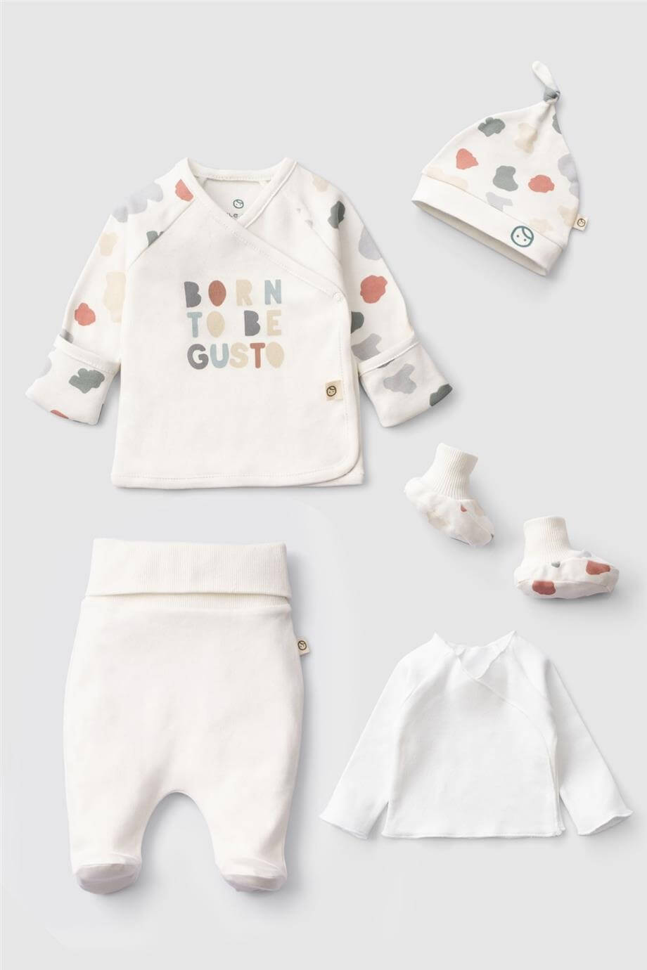 Little Gusto Unisex Desenli Hastane ÇıkışıLittle Gusto Unisex Desenli Hastane Çıkışı