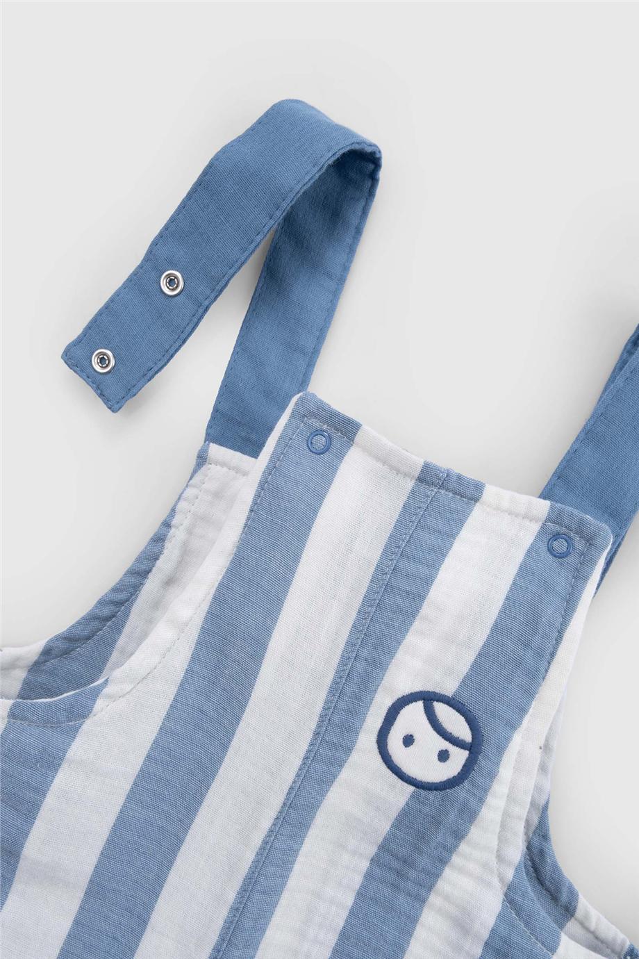 Little Gusto Unisex Blue Bib and Brace Overall Little Gusto Unisex Blue Bib and Brace Overall 