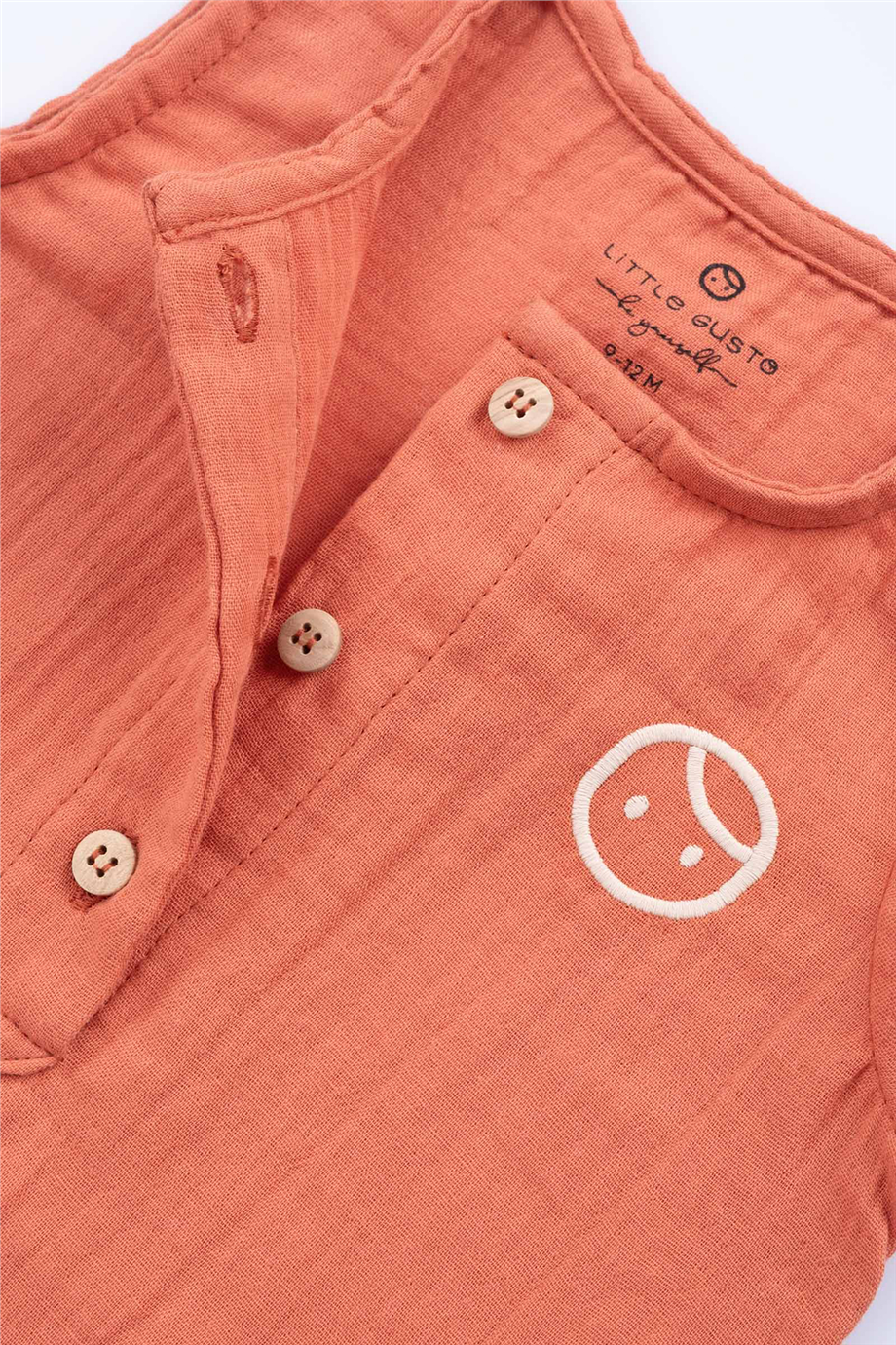 Little Gusto Unisex Orange Bib and Brace Overall Little Gusto Unisex Orange Bib and Brace Overall 