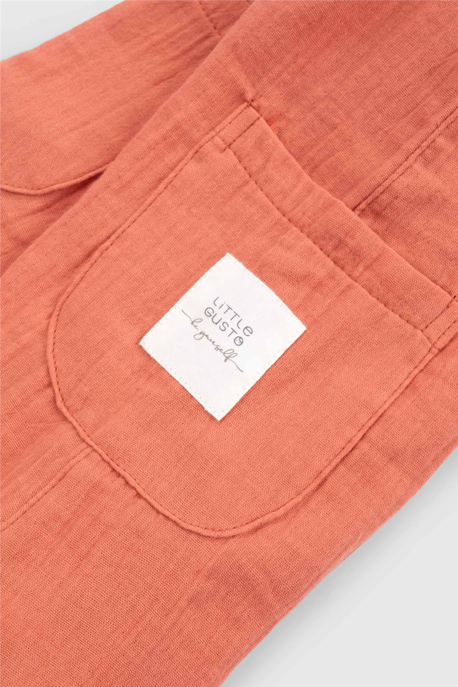 Little Gusto Unisex Orange Bib and Brace Overall Little Gusto Unisex Orange Bib and Brace Overall 