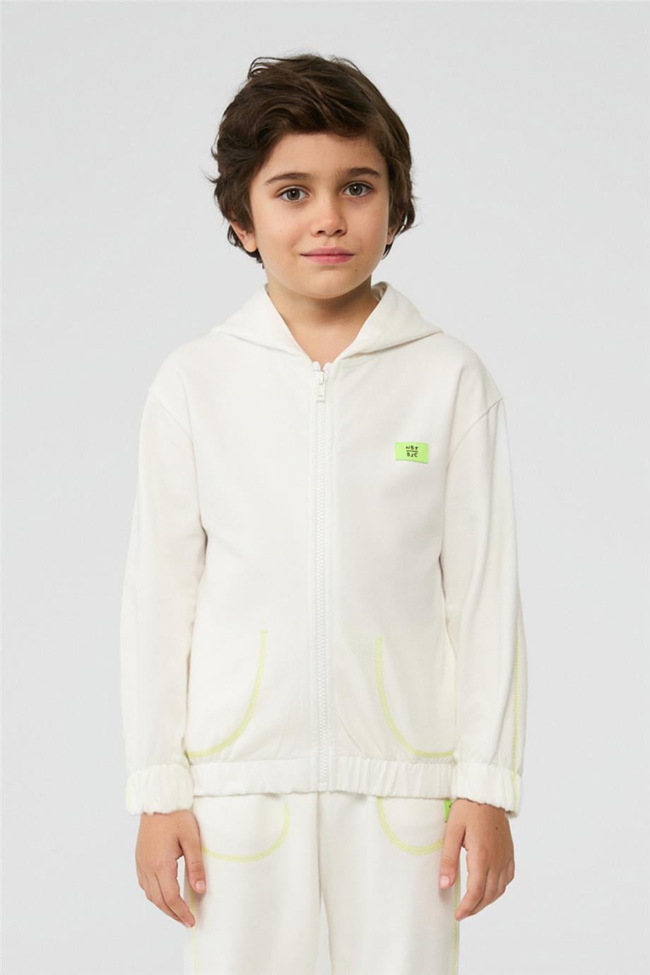  Boy White Tracksuit Top Boy White Tracksuit Top