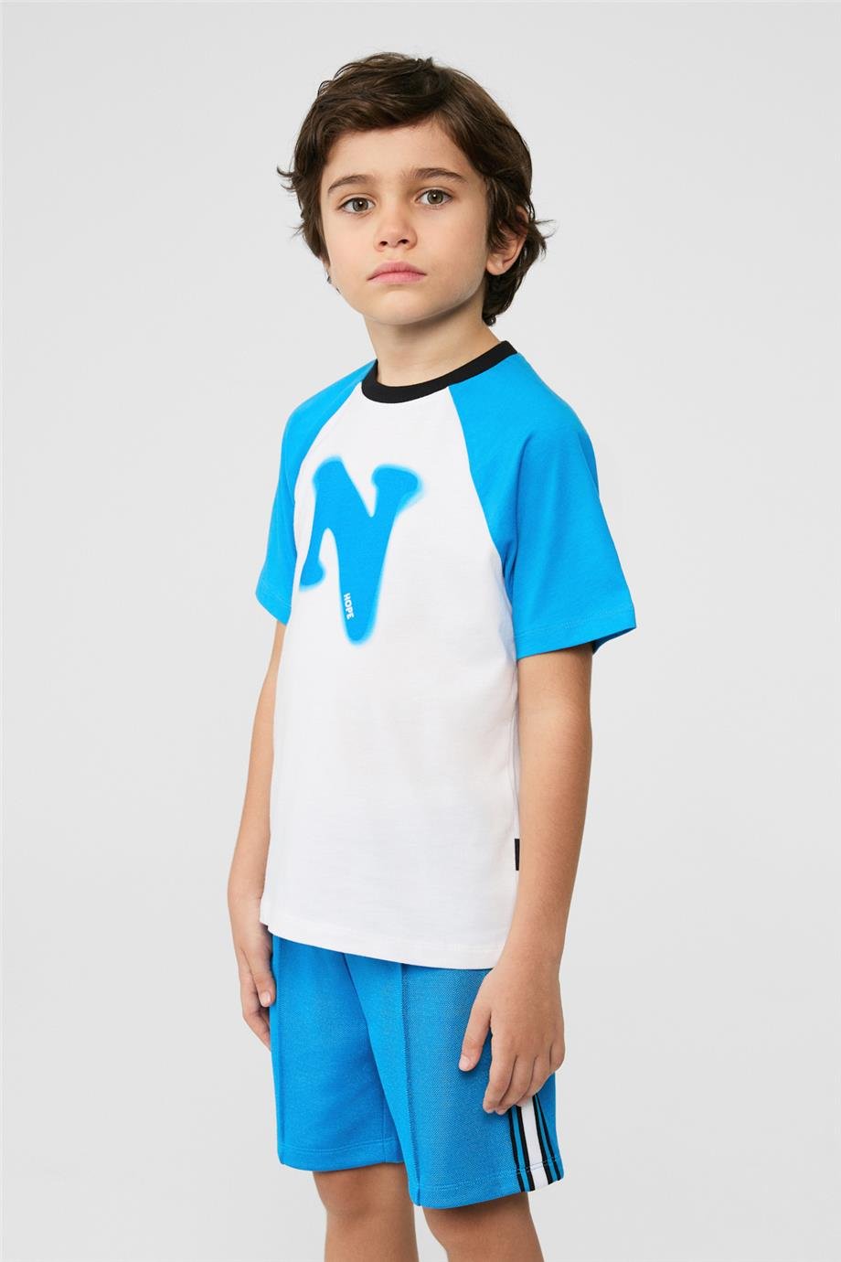 NBT Erkek Çocuk Baskılı Bej TişörtNBT Erkek Çocuk Baskılı Bej Tişört