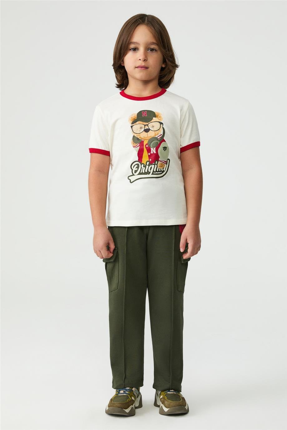 NBT Erkek Çocuk Ekru TişörtNBT Erkek Çocuk Ekru Tişört