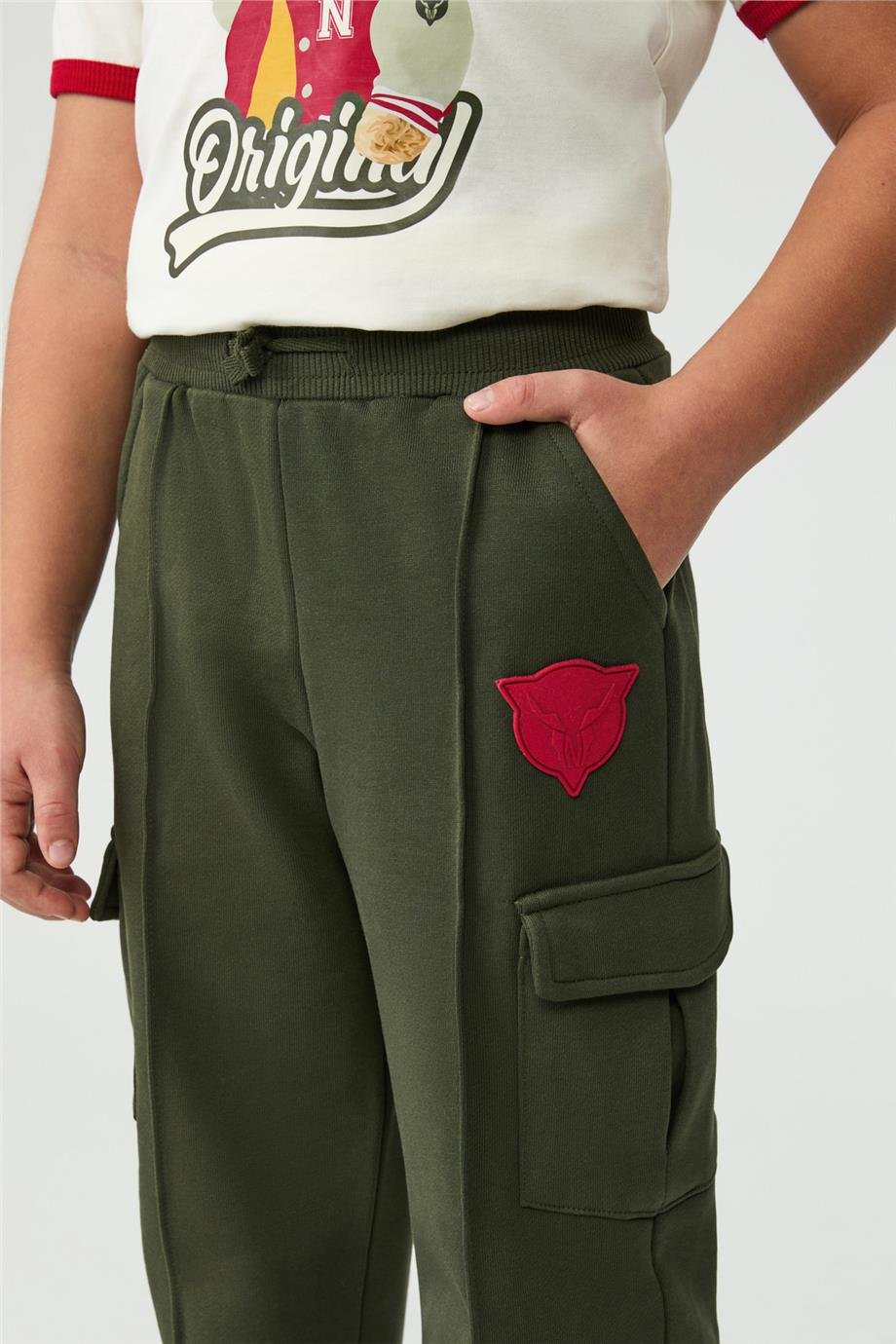 NBT Erkek Çocuk Haki Eşofman AltıNBT Erkek Çocuk Haki Eşofman Altı