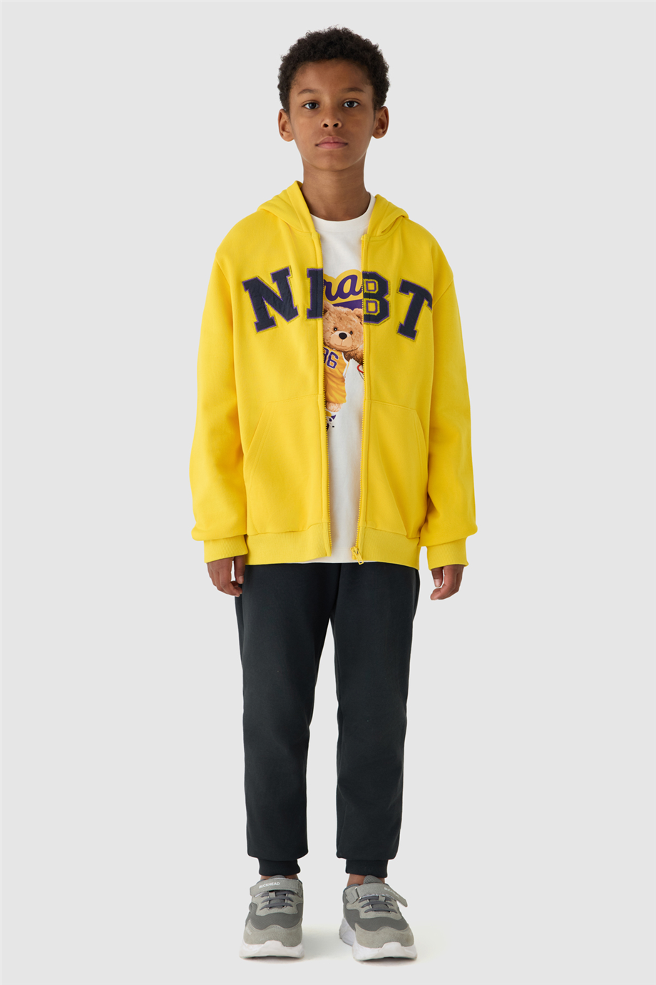 NBT Jeans Erkek Çocuk Sarı Eşofman ÜstüNBT Jeans Erkek Çocuk Sarı Eşofman Üstü