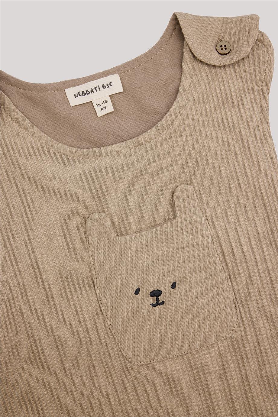 Nebbati Basic Erkek Bebek Bej Tulum
