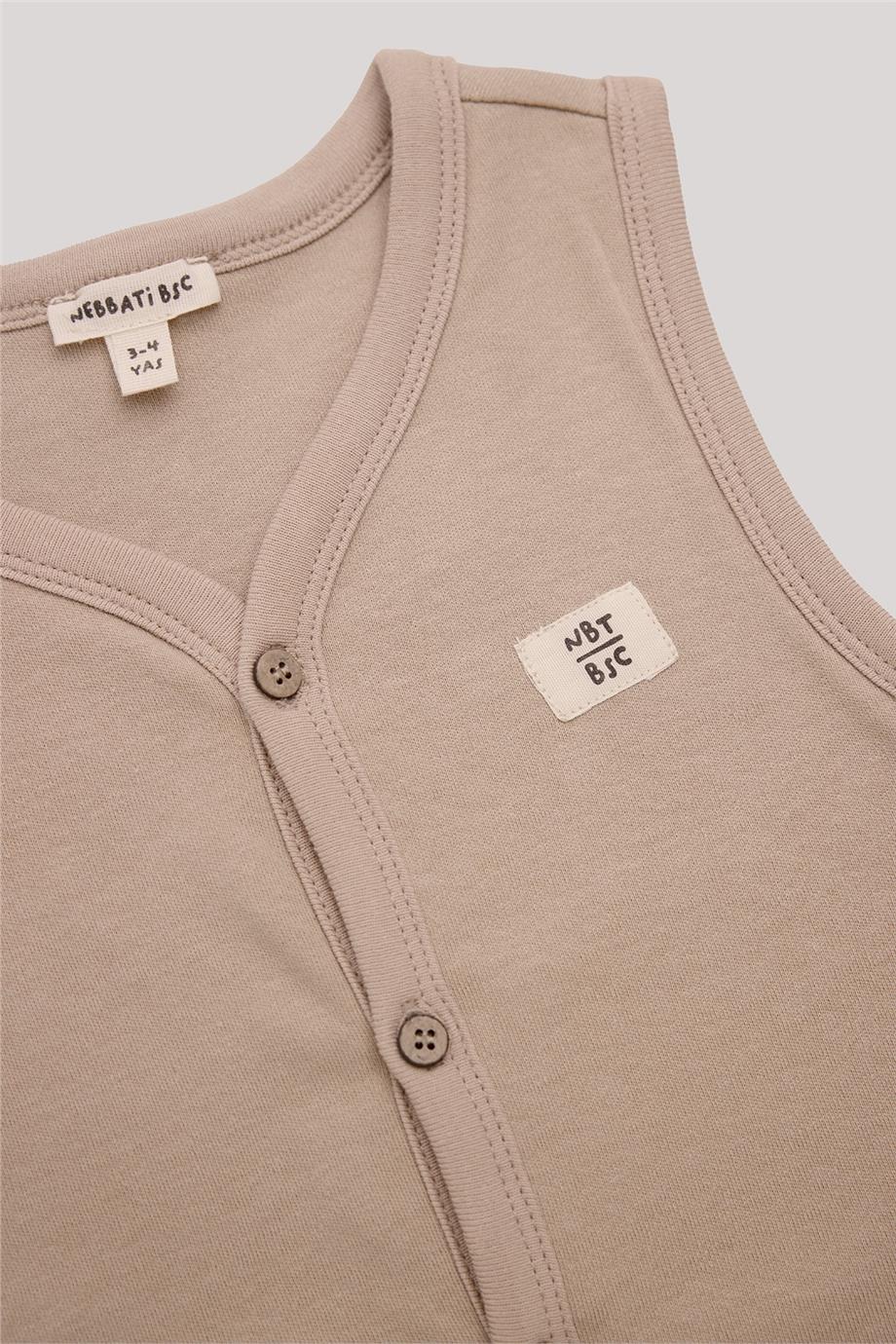 Nebbati Basic Erkek Bebek Bej Yelek