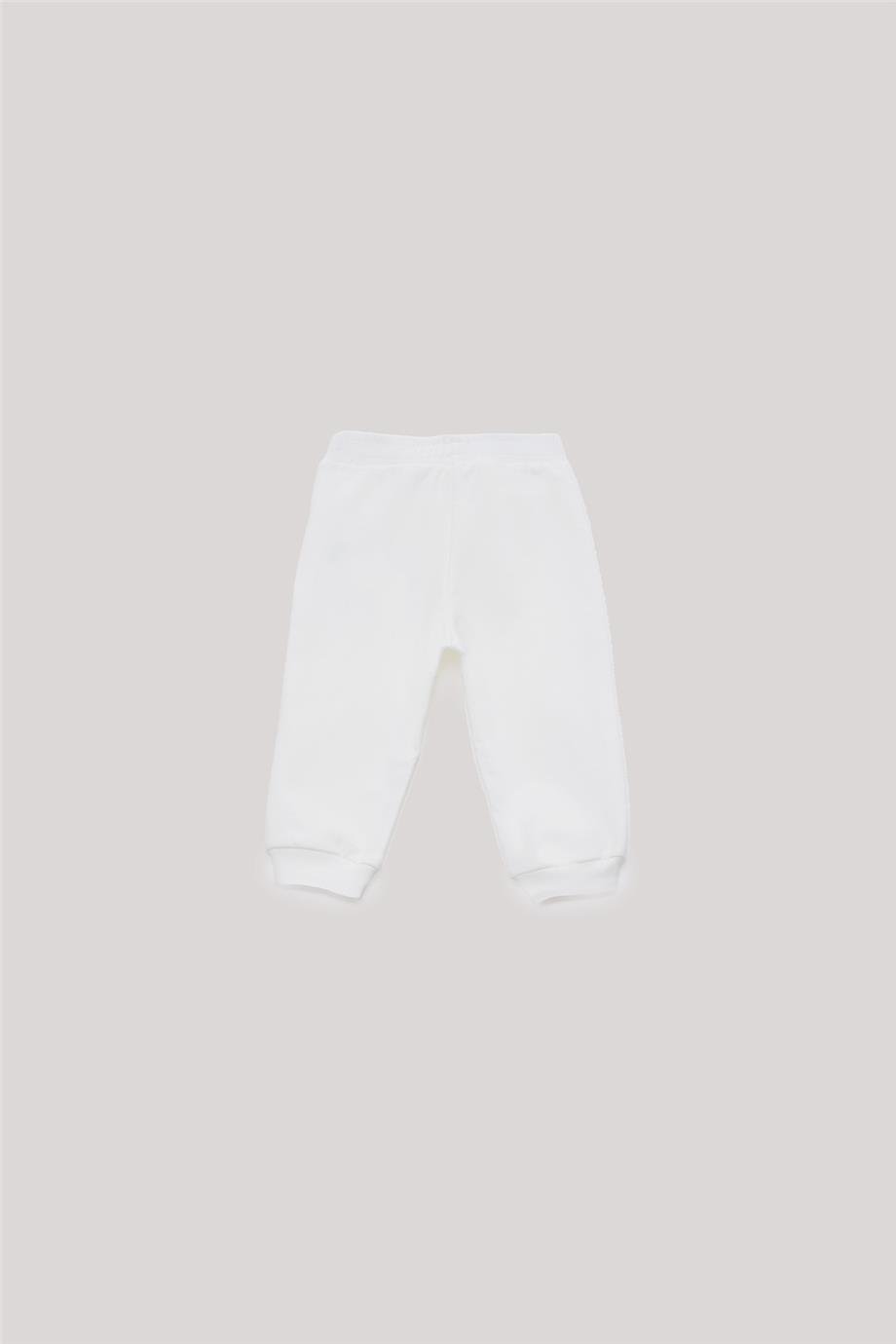 Nebbati Basic Erkek Bebek Ekru Eşofman Altı