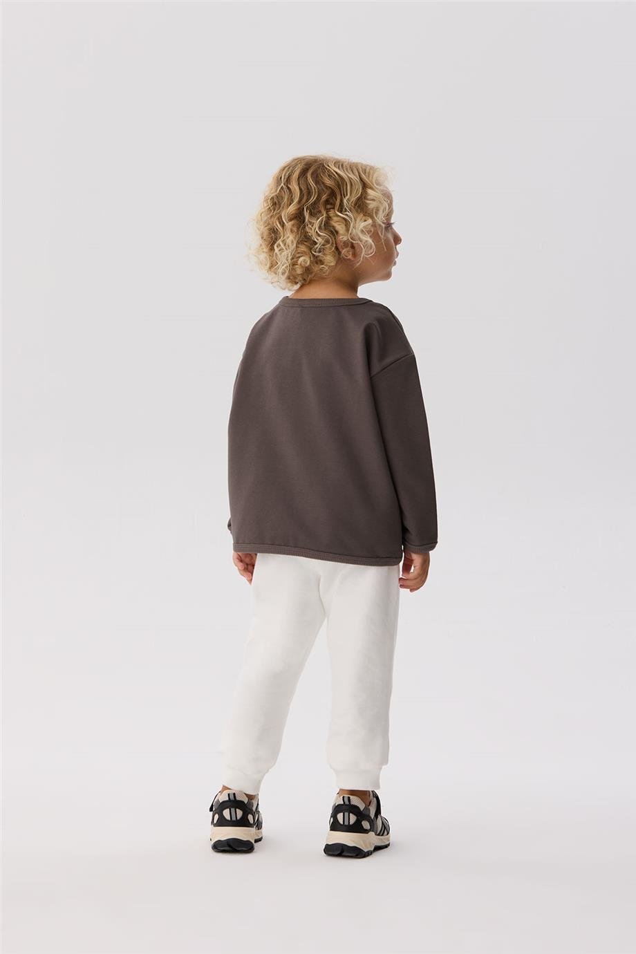 Nebbati Basic Erkek Bebek Kahverengi Sweatshirt
