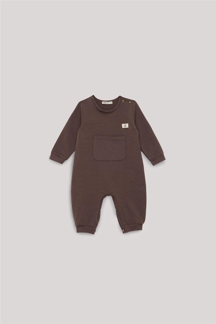 Nebbati Basic Baby Boy Brown Overall