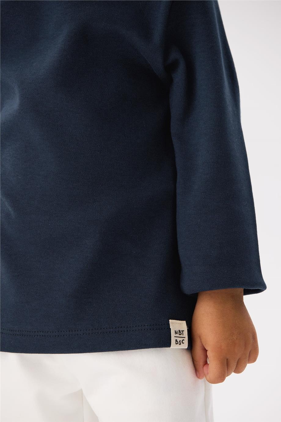 Nebbati Basic Erkek Bebek Lacivert T-Shirt