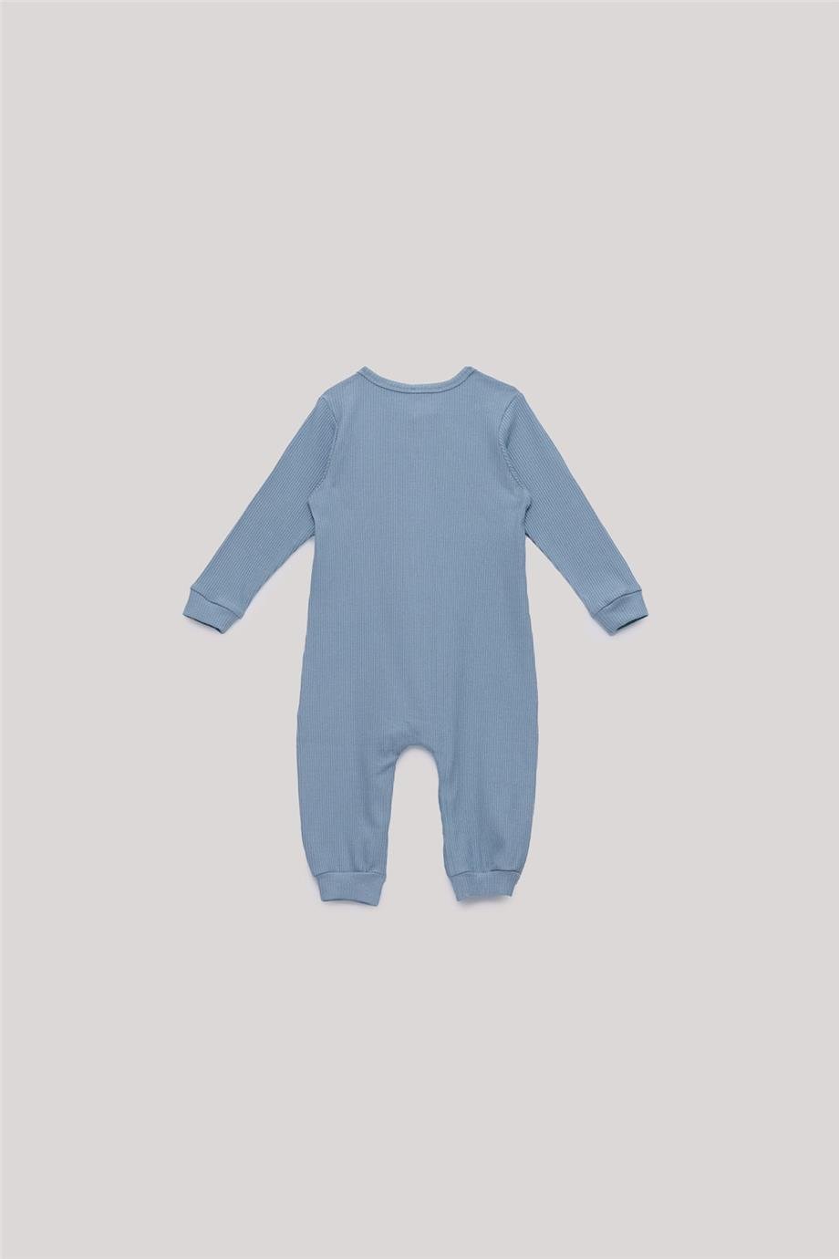 Nebbati Basic Erkek Bebek Mavi Tulum