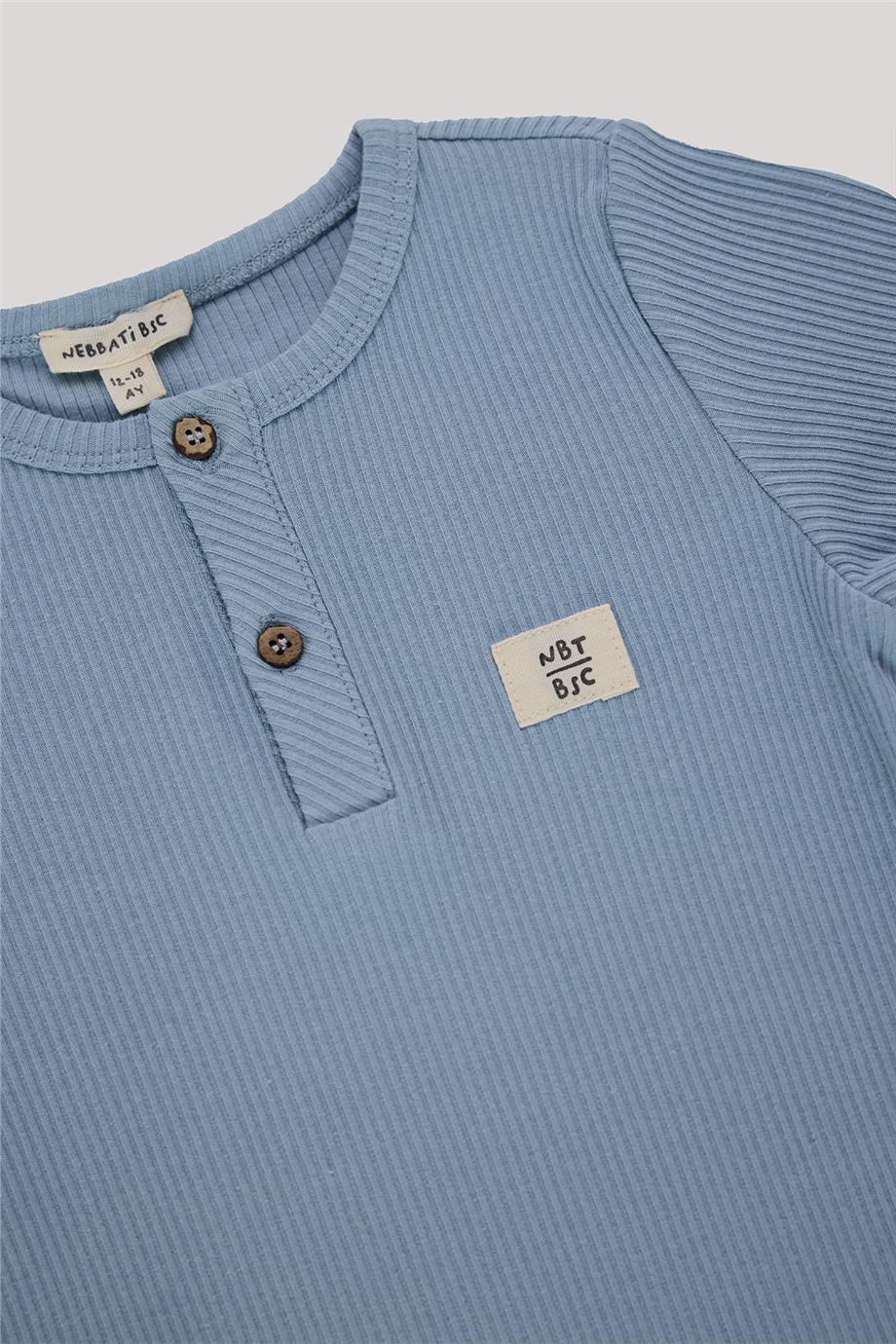 Nebbati Basic Erkek Bebek Mavi Tulum