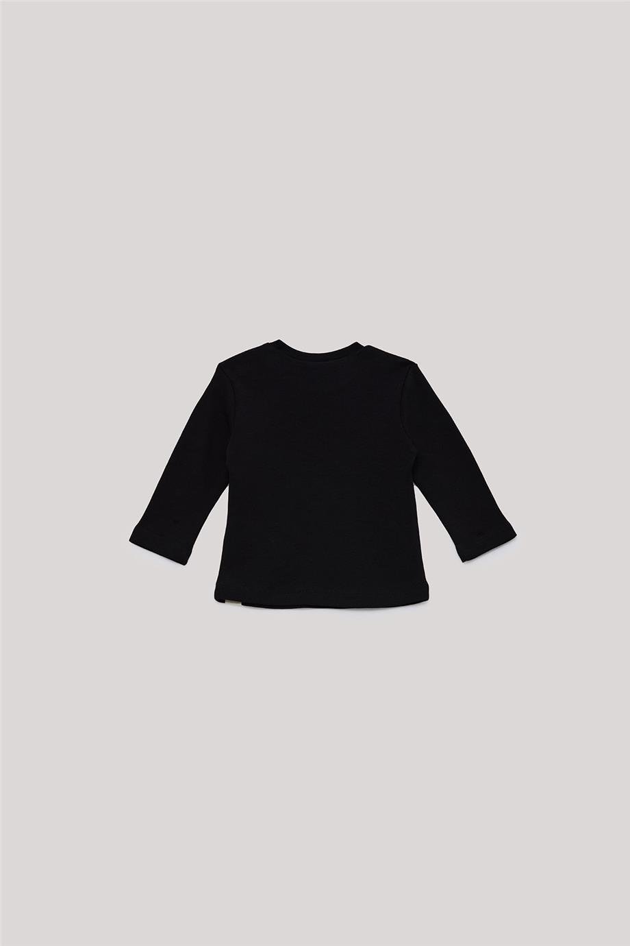 Nebbati Basic Erkek Bebek Siyah T-Shirt