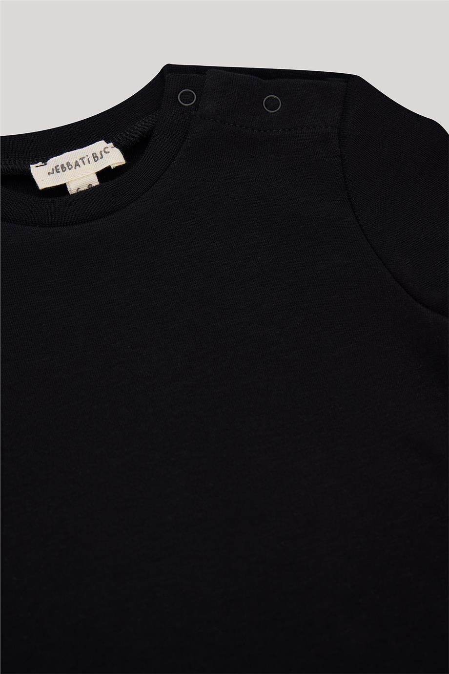 Nebbati Basic Erkek Bebek Siyah T-Shirt