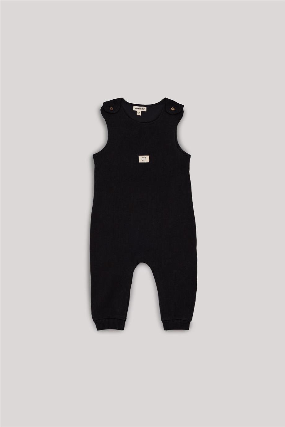 Nebbati Basic Baby Boy Black Overall