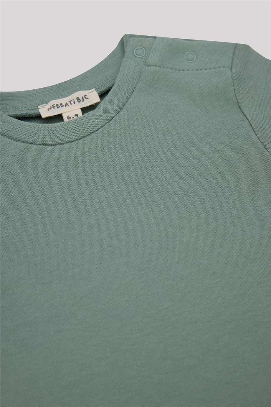 Nebbati Basic Erkek Bebek Yeşil T-Shirt