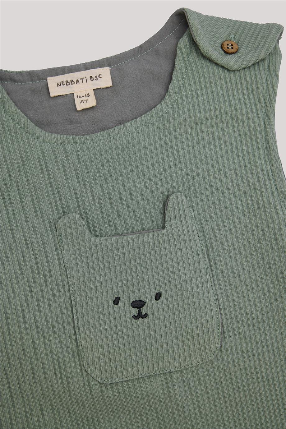 Nebbati Basic Baby Boy Green Overall