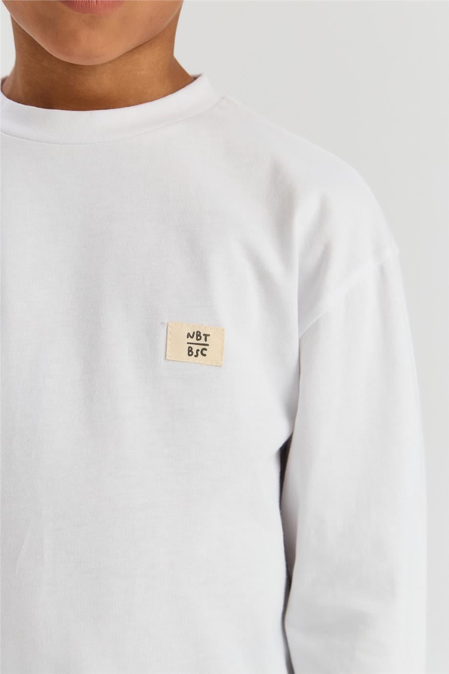 Nebbati Basic Erkek Çocuk Beyaz TshirtNebbati Basic Erkek Çocuk Beyaz Tshirt