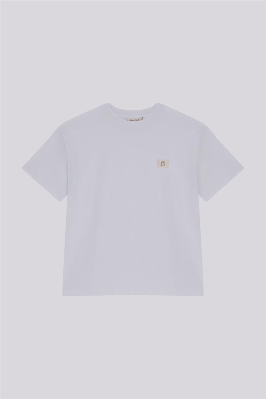 Nebbati Basic Erkek Çocuk Beyaz TshirtNebbati Basic Erkek Çocuk Beyaz Tshirt