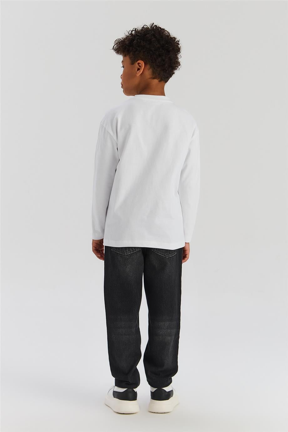 Nebbati Basic Erkek Çocuk Beyaz TshirtNebbati Basic Erkek Çocuk Beyaz Tshirt