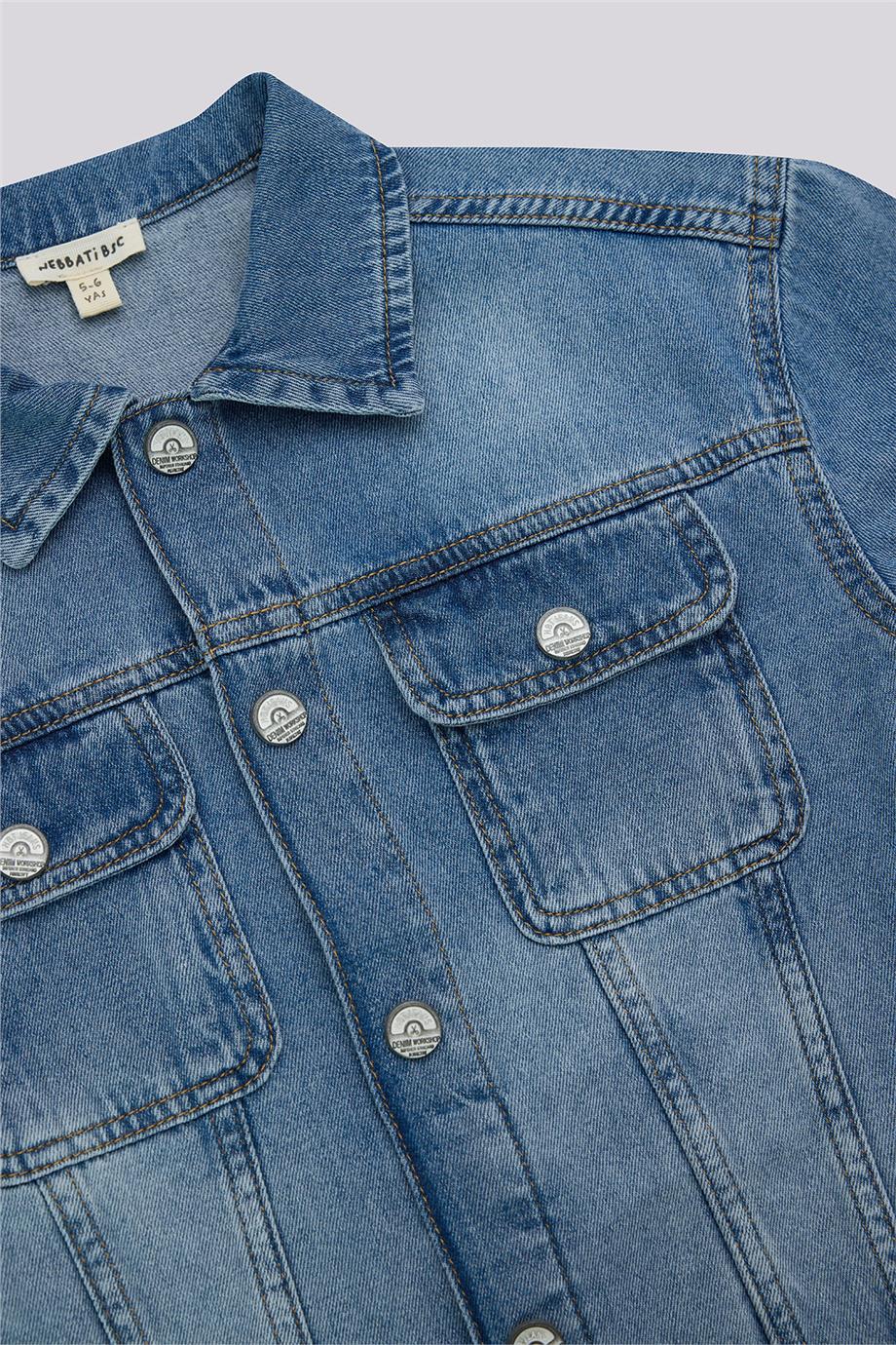 Nebbati Basic Erkek Çocuk Denim CeketNebbati Basic Erkek Çocuk Denim Ceket