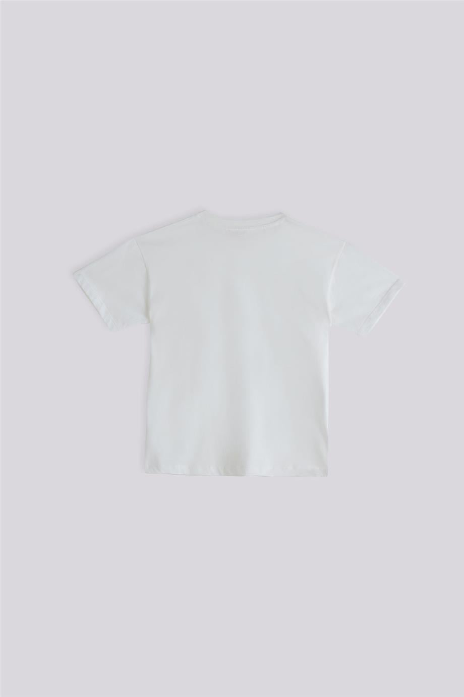 Nebbati Basic Erkek Çocuk Ekru TshirtNebbati Basic Erkek Çocuk Ekru Tshirt