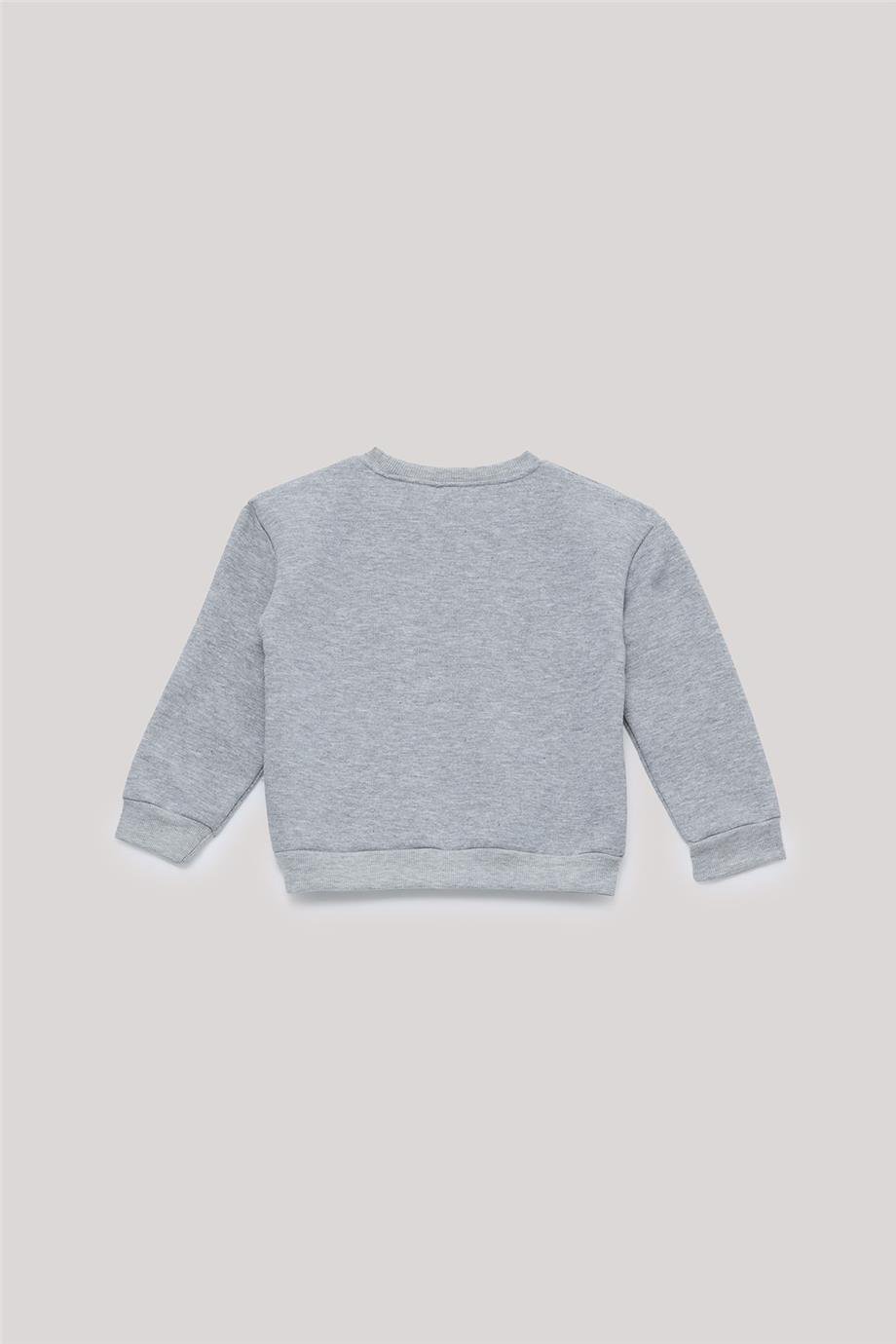 Nebbati Basic Erkek Çocuk Gri Sweatshirt