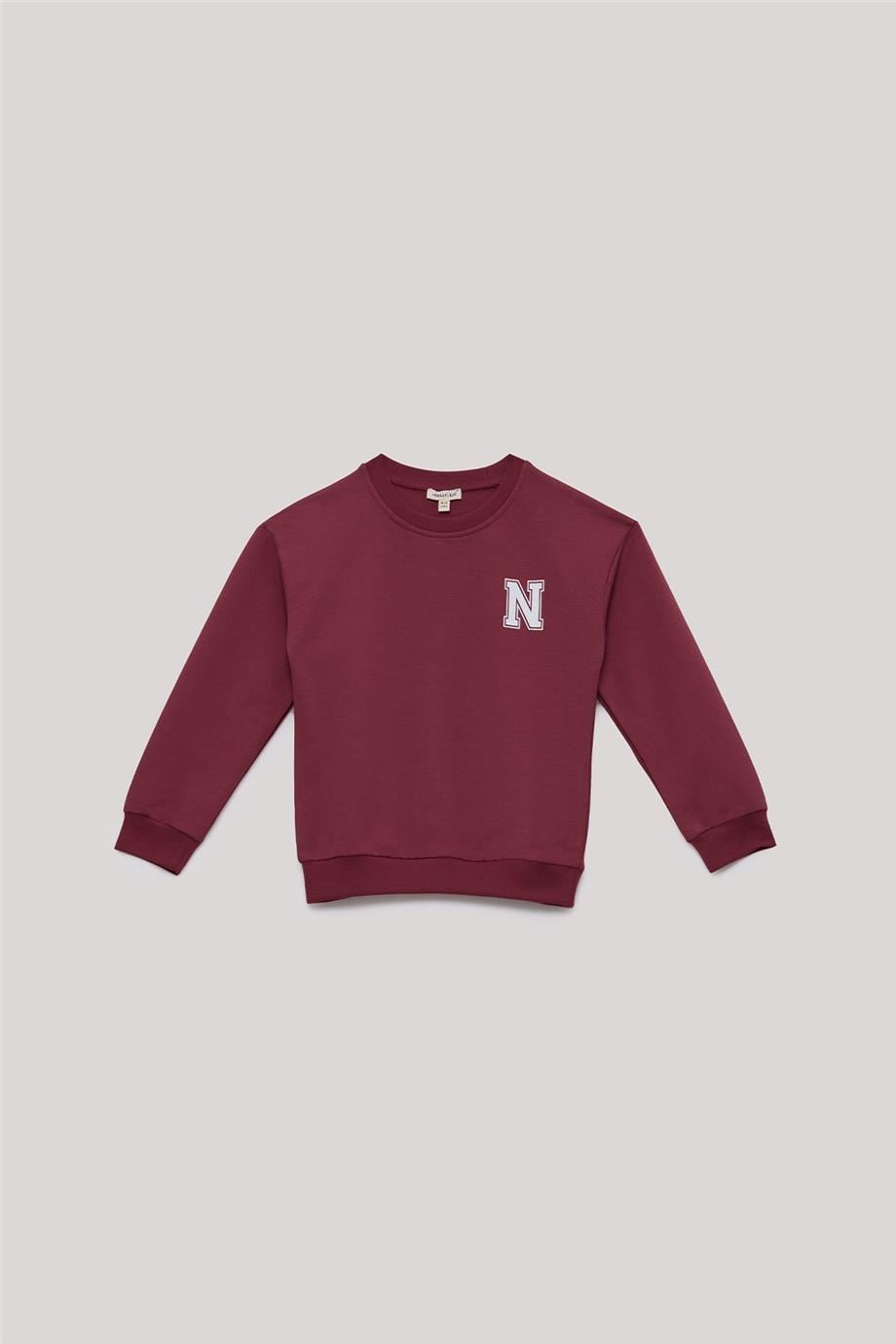 Nebbati Basic Erkek Çocuk Kırmızı Sweatshirt