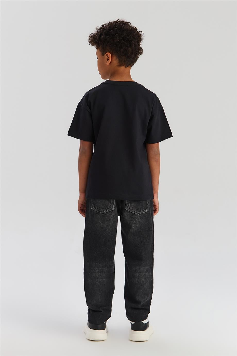 Nebbati Basic Erkek Çocuk Siyah TshirtNebbati Basic Erkek Çocuk Siyah Tshirt