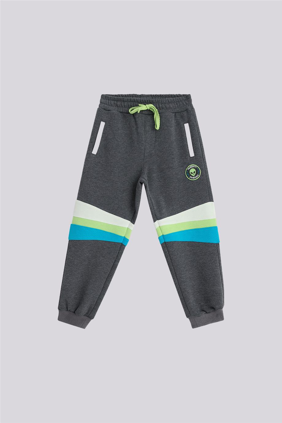 Nebbati Boy Anthracite Tracksuit BottomNebbati Boy Anthracite Tracksuit Bottom