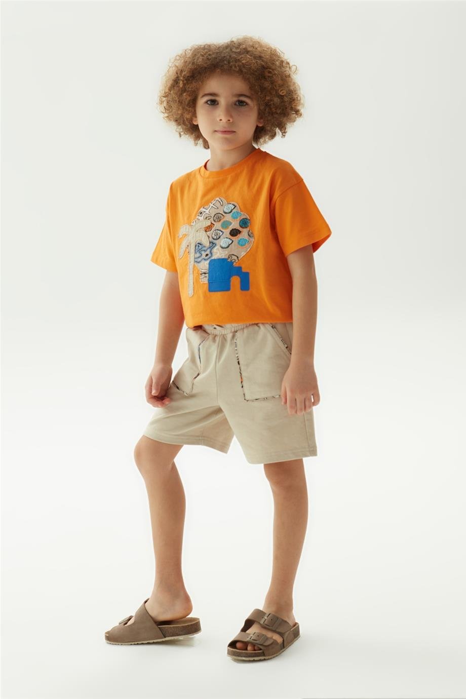 Nebbati Erkek Çocuk Bej Şort