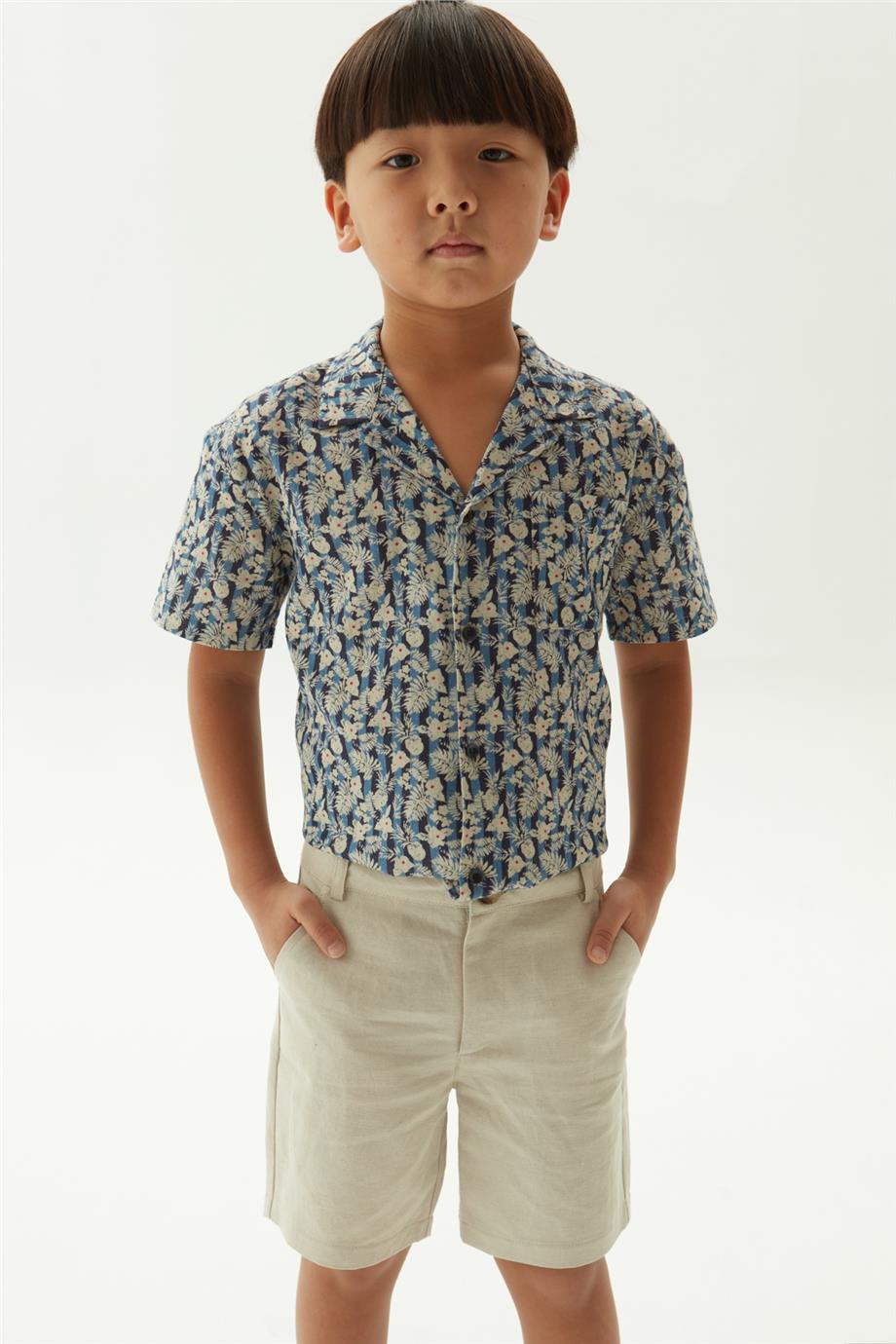 Nebbati Erkek Çocuk Bej Şort