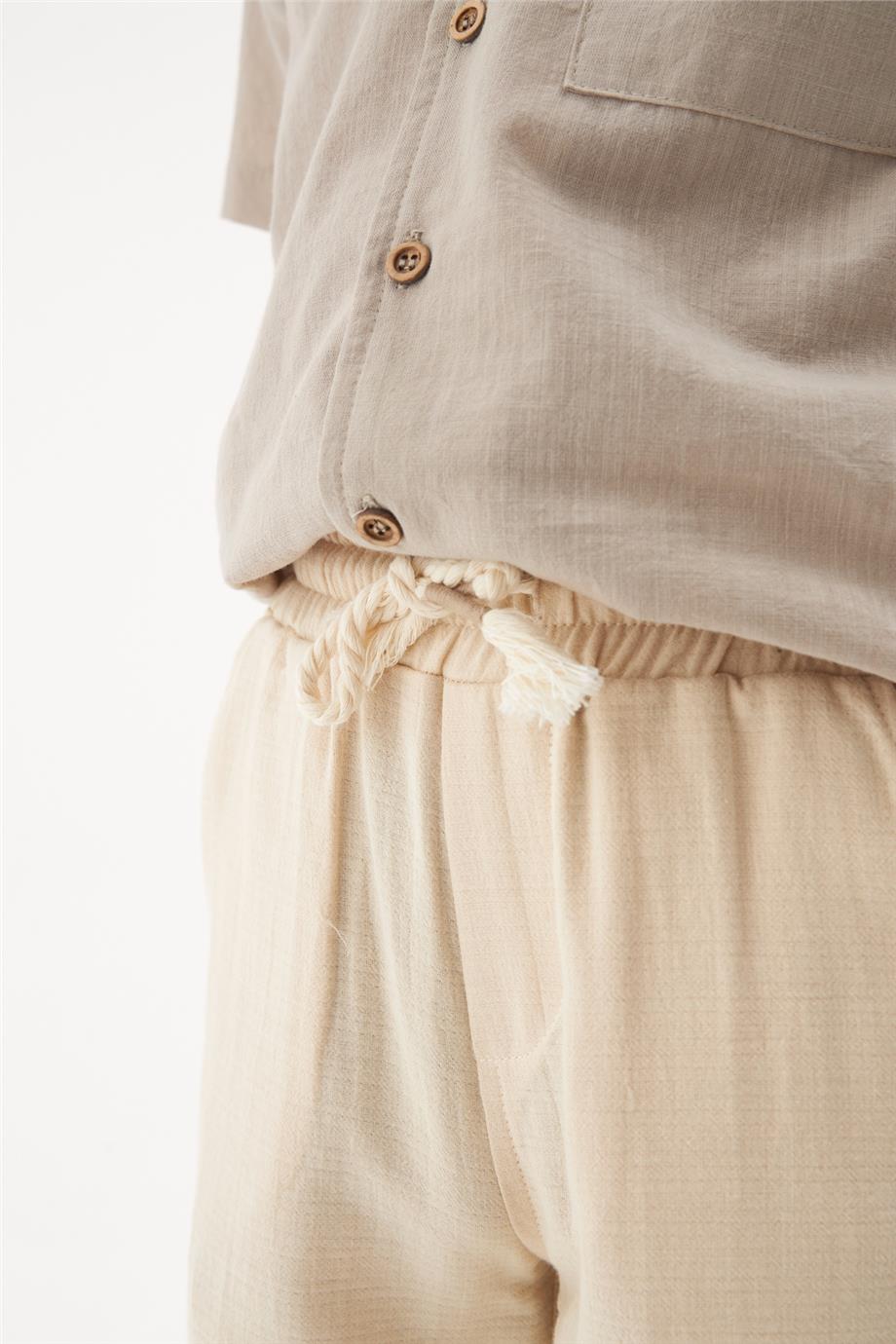 Nebbati Erkek Çocuk Bej Şort