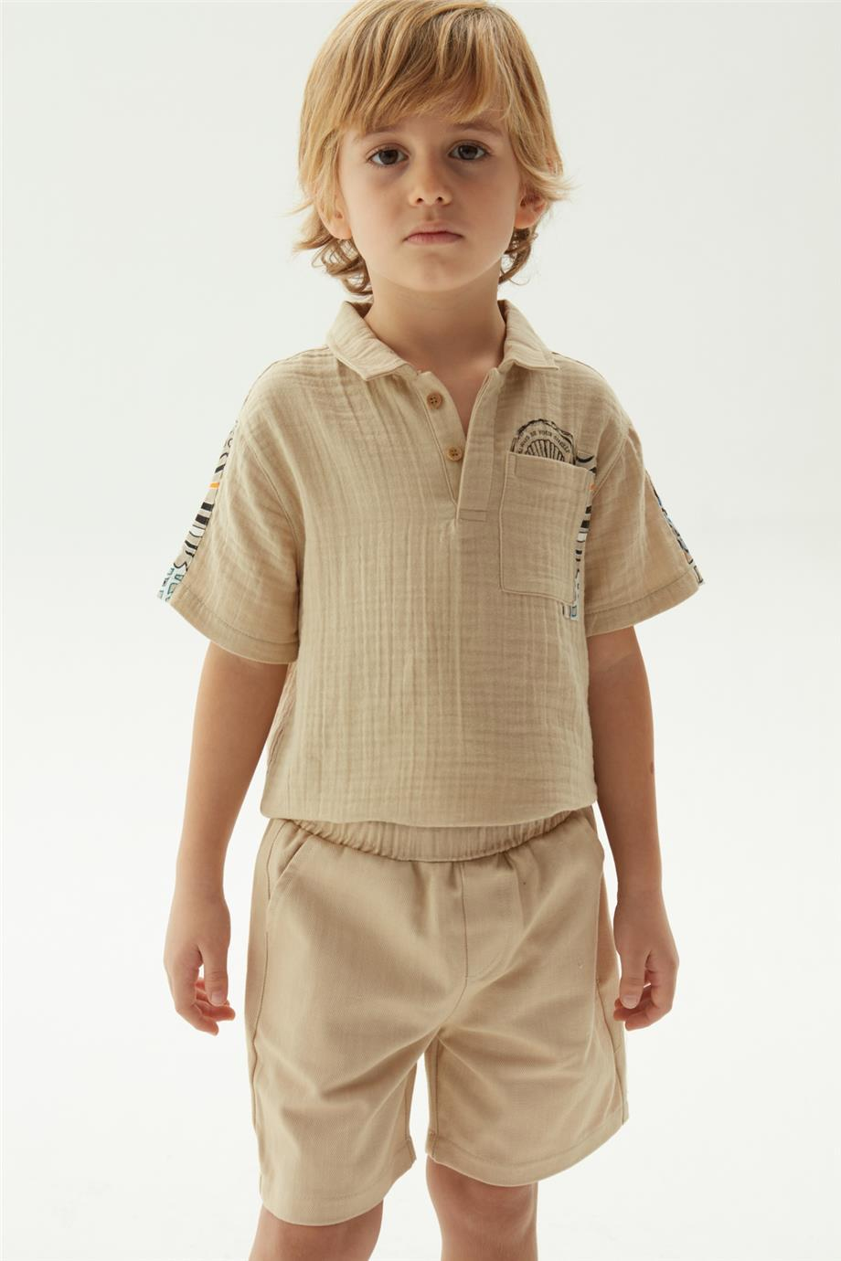 Nebbati Erkek Çocuk Bej ŞortNebbati Erkek Çocuk Bej Şort
