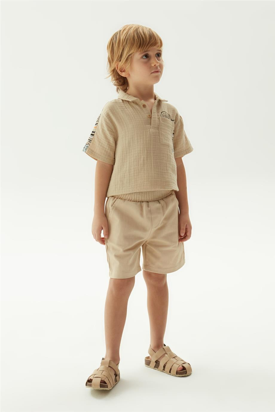 Nebbati Erkek Çocuk Bej ŞortNebbati Erkek Çocuk Bej Şort