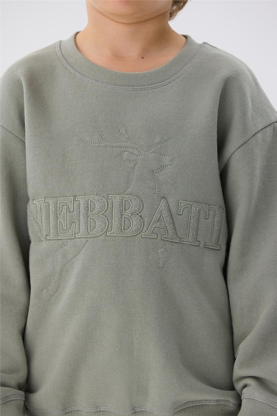 Nebbati Erkek Çocuk Bej Sweatshirt