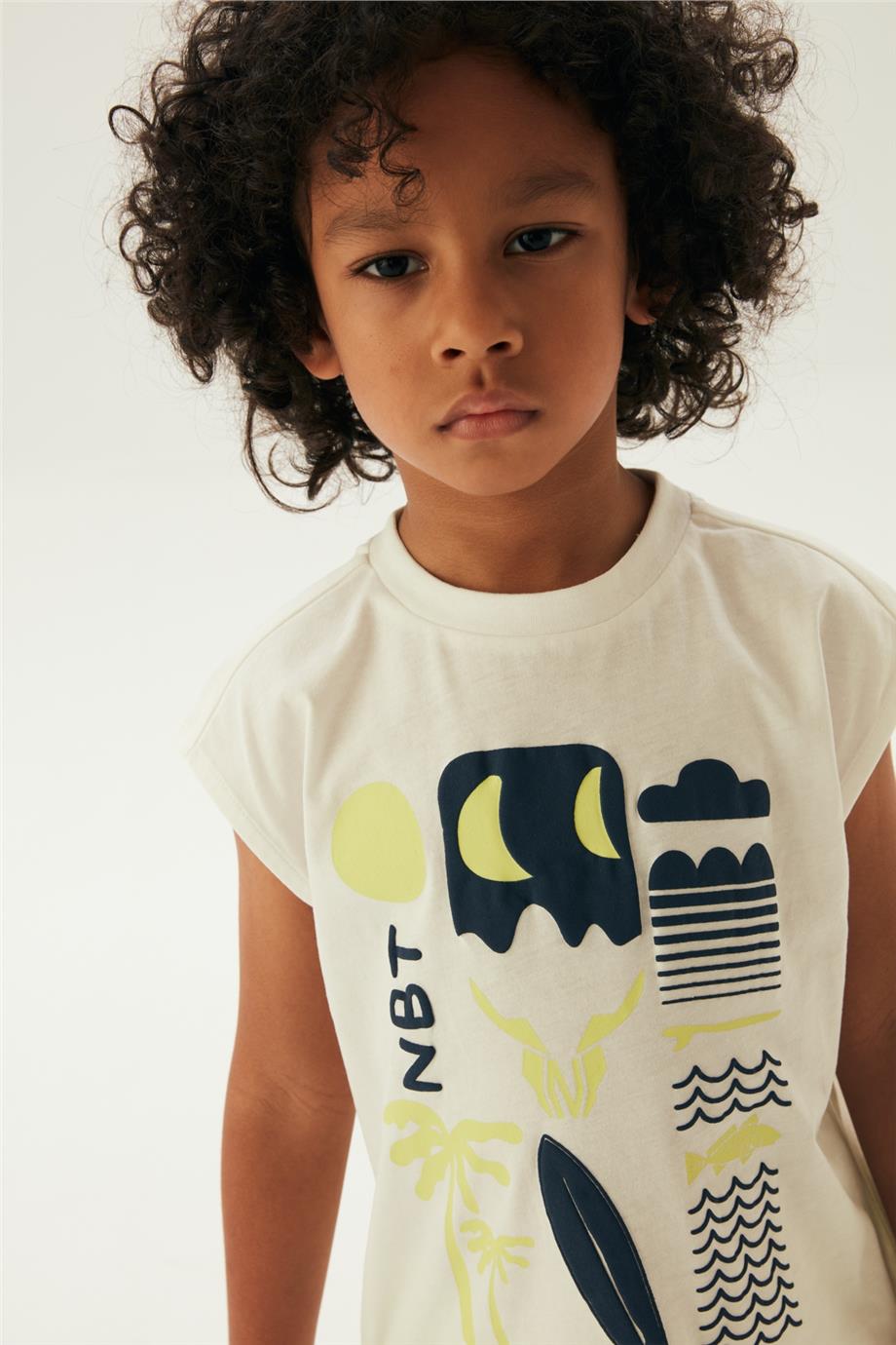 Nebbati Erkek Çocuk Beyaz Atlet