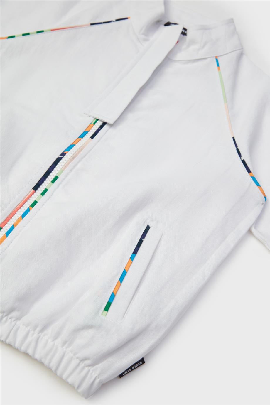 Nebbati Erkek Çocuk Beyaz Ceket