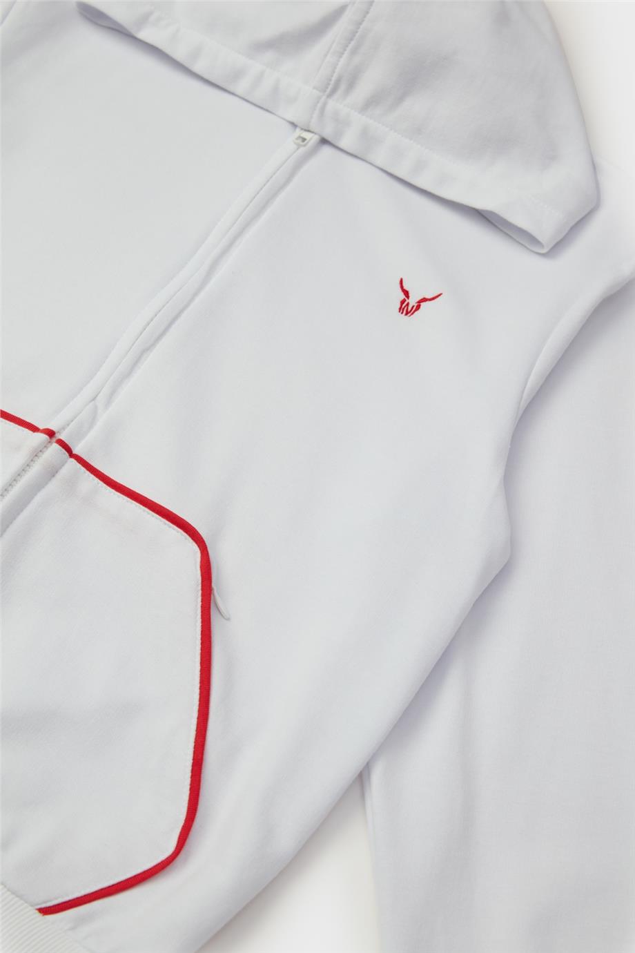 Nebbati Erkek Çocuk Beyaz Eşofman Üstü