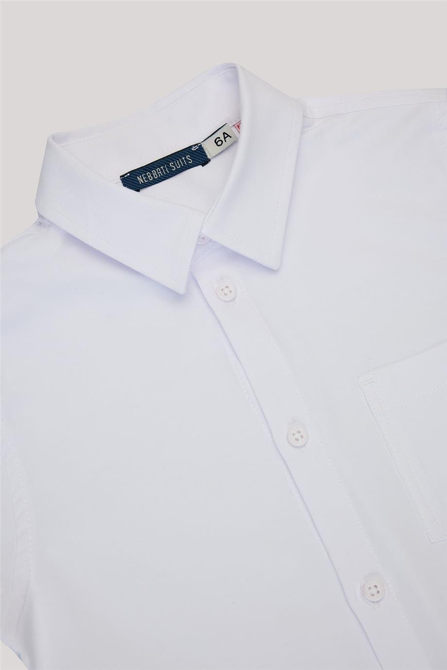 Nebbati Erkek Çocuk Beyaz Gömlek