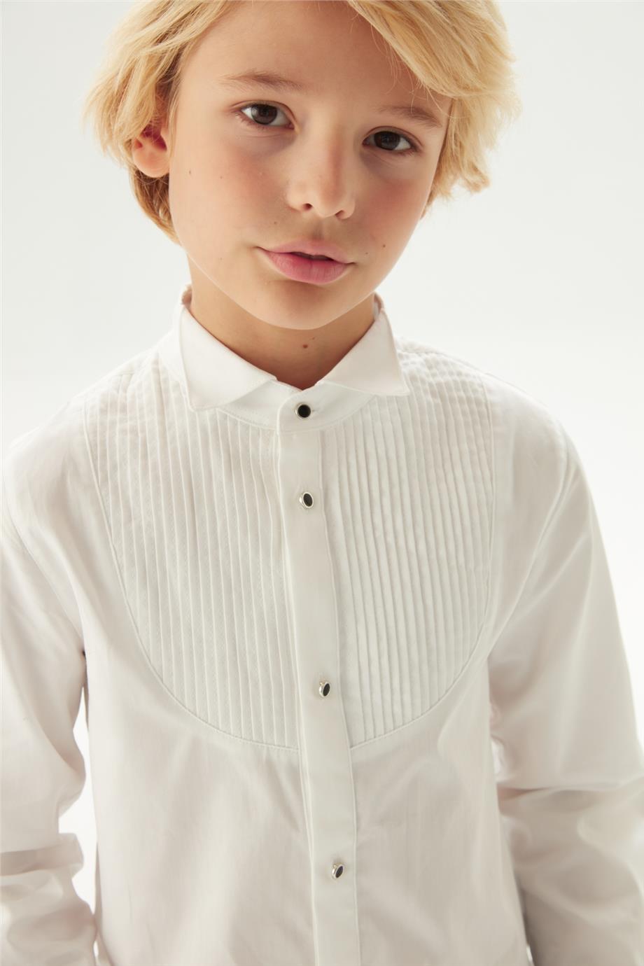 Nebbati Erkek Çocuk Beyaz Gömlek