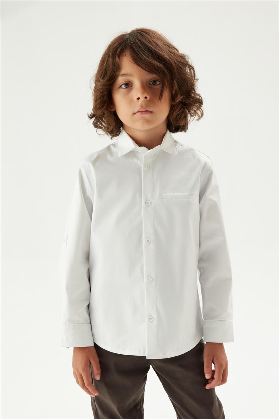 Nebbati Erkek Çocuk Beyaz Gömlek