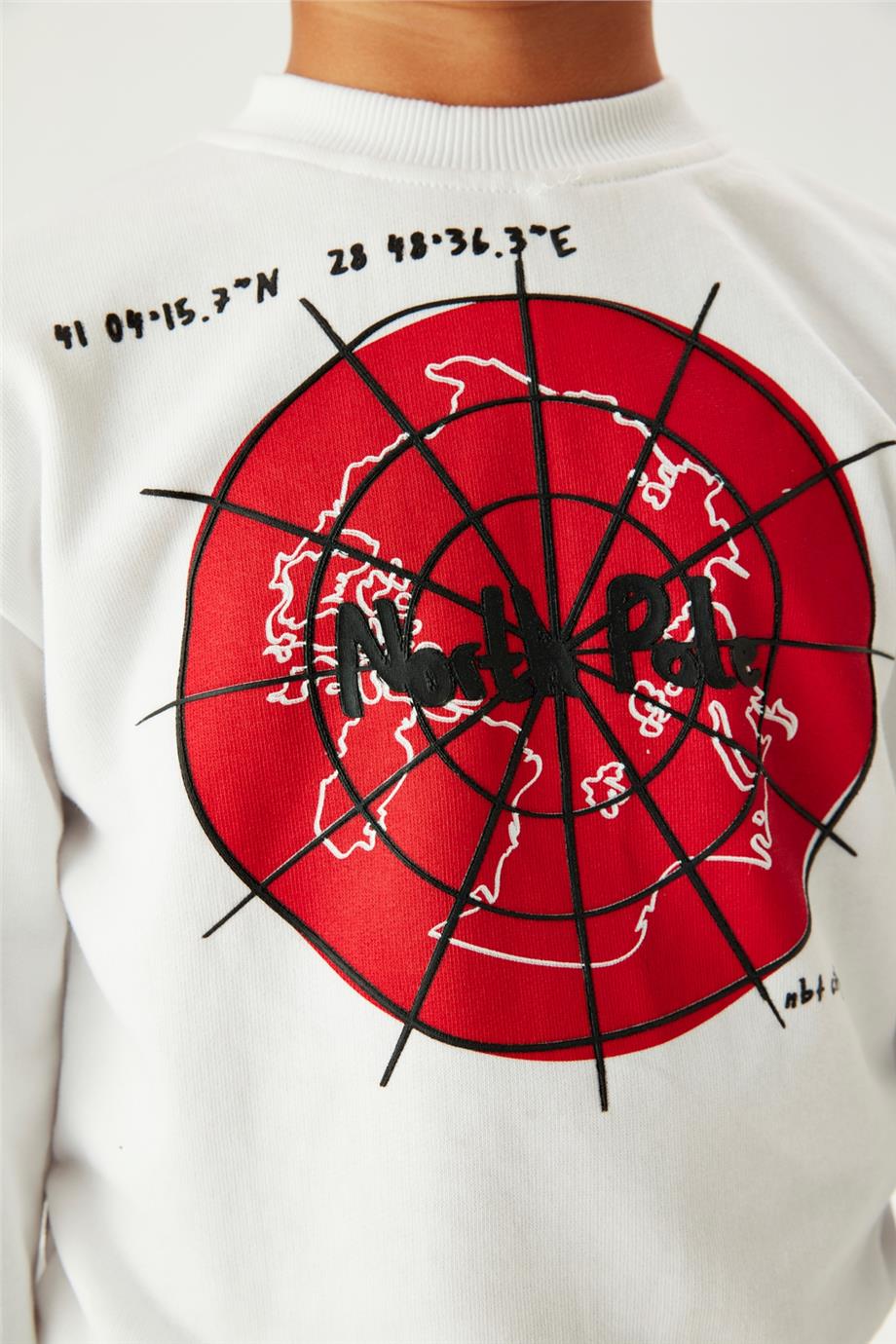 Nebbati Erkek Çocuk Beyaz Sweatshirt