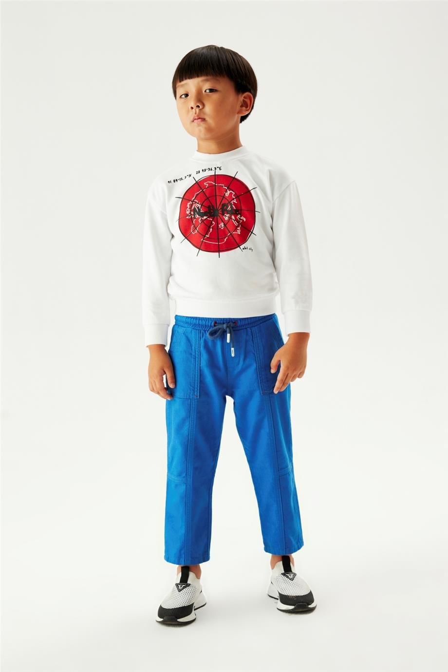 Nebbati Erkek Çocuk Beyaz Sweatshirt