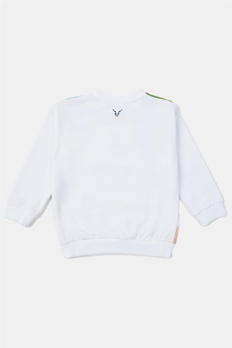 Nebbati Erkek Çocuk Beyaz Sweatshirt