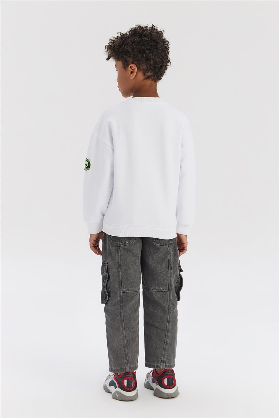 Nebbati Erkek Çocuk Beyaz SweatshirtNebbati Erkek Çocuk Beyaz Sweatshirt