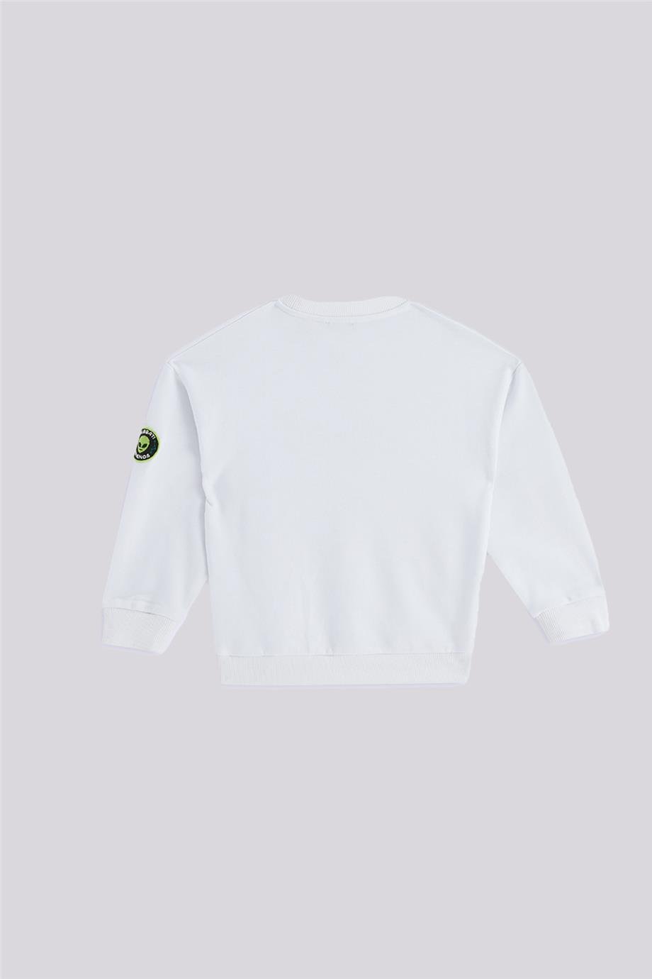 Nebbati Erkek Çocuk Beyaz SweatshirtNebbati Erkek Çocuk Beyaz Sweatshirt